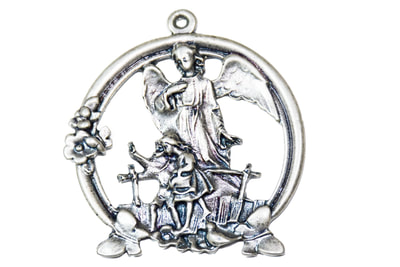 Medalhão de berço em banho prata